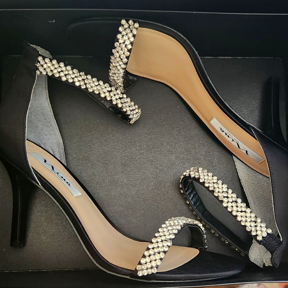 Nina Rhinesone High Heel Glamour Stiletto Sandal Size 9